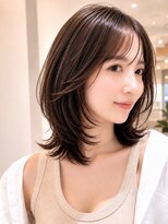 コート 青山(Cote)&nbsp;20代30代40代50代王道ワンカールひし形レイヤーブラウンカラー