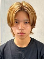 ソウル 福山駅前店(SOUL.)&nbsp;ブリーチ センターパート 韓国風ヘア 髪質改善カラー 20代