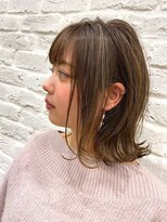 ピークス(PEAKS)&nbsp;透明感ハイライトカラー外はねボブ【PEAKS恵比寿】