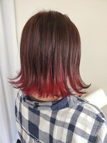 ヘアーフラワー(hair. flower)&nbsp;外はねヘアー♪インナーカラーピンク♪