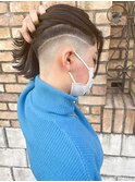 【roijir 山岸】スキンフェード女子 刈り上げ女子 外はねボブ