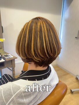 ミュゼ ドゥ アート(Musee du Art) 【髪質改善】ケアブリーチハイライト&クリスタル縮毛矯正