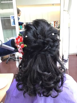 ヘアサロン ユニティ(Hair Salon Unity) 編み込み＆カールハーフアップ