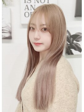 ドライブアンドビジョン 池袋(Drive&Vision) スピエラ酸性ストレート×グレージュカラー[池袋/酸性縮毛矯正]