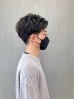 トップヘアー 本店(TOP HAIR) ツーブロック刈り上げショート _ アップバング