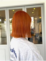 キャパサウス 春日 大野城店(CAPA south) 外ハネボブ　アプリコットオレンジ　ダブルカラー　