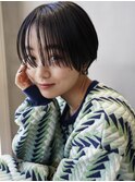 大人かわいい前下がりショートボブ/丸みマッシュショート