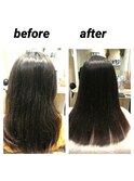 ストレートエステ　仕上げは乾かしただけです #髪質改善