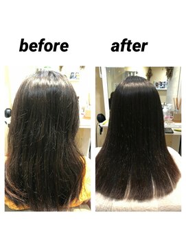 髪質改善 ソアリス 烏丸丸太町店(soiris) ストレートエステ　仕上げは乾かしただけです #髪質改善