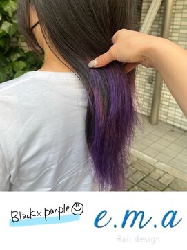 エマヘアデザイン(e.m.a Hair design) ブラックパープル