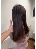 サラサラロングシンプルストレート◎ピンクブラウン