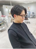 センターパートツーブッロク/韓国メンズヘア