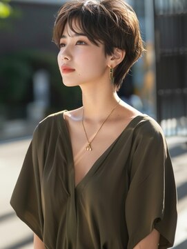 アルトリスト(Altruist Aging×HAIR&SPA) ☆イメチェンピンクベージュアンブレラカラー前髪クールショート