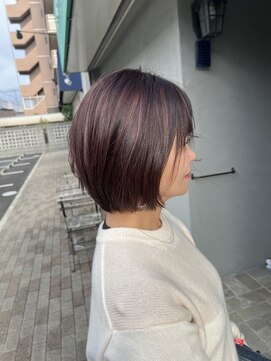 フロウクラウド(FLOW CLOUD) ショートボブ ピンクカラー