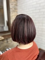 アトリエナガノ(atelier nagano)&nbsp;ショートボブ/ニュアンスカラー/センターパート/ブルージュ