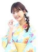 浴衣ヘアアレンジ/編みおろし 10代20代30代　サイド編みおろし