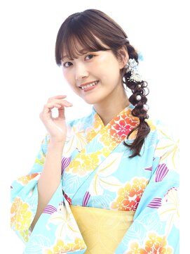 ヘアリゾート ラグーン(hair+resort lagoon) 浴衣ヘアアレンジ/編みおろし 10代20代30代　サイド編みおろし