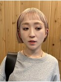 【oasisオグラ】オン眉切りっぱなしボブブロンドカラー