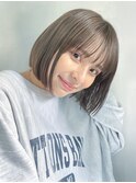 韓国ヘアボブショートミルクティーホワイトベージュ_F20171
