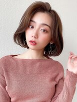 ラルユー 金山(LallYou)&nbsp;耳かけショートボブ/30代/40代/50代/くすみベージュ