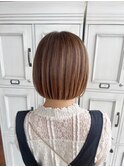 大人可愛いきちんと感のある◎ハイライトボブ