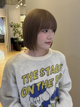 ジアン バイ ミルボン NU茶屋町+(GIEN by milbon) ハイトーンボブ/丸くならないボブ