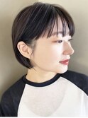 春の軽やか◎クールショート×黒髪で絶壁解消小顔