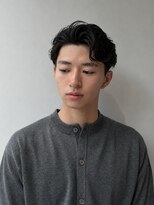 ブラック(BLACK) フェザーパーマ/フェザーショート/メンズパーマ