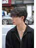 【ヨシ指名】メンズカット＋ニュアンス・フェザー・シャドウパーマ￥13500