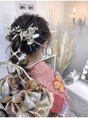 紐アレンジ(大阪梅田茶屋町ヘアセット専門店Achieve m+)