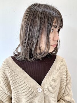 フォーク FOLK 【FOLK】透明感ハイライトグラデーション☆似合わせミディ♪