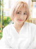 ミルクティベージュ外国人風ウルフマッシュc5上尾20代30代40代