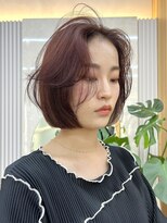 アフロートリノ(AFLOAT Leino)&nbsp;【修】20代30代40代◎透明感カラー×韓国切りぱなしボブ