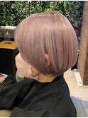 ショート×パールピンク