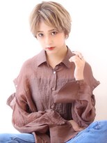 オーロ 宝塚店(ORO)&nbsp;【ひし形30代40代グレージュカラー斜めバングショートボブ】