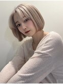ハイトーンボブ/ブロンドヘア