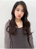 大人可愛いかきあげロング