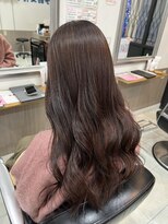 ヘアアンドメイク 心座(hair&make) ツヤ髪ピンクカラー