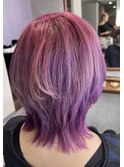 マッシュウルフに合うラベンダーピンクカラー【延山styling】
