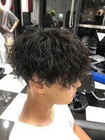 オーシャントーキョー(OCEAN TOKYO) 波巻きマッシュ(刈り上げツーブロック黒髪パーマ)