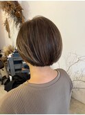 20代30代40代抜け感ショートレイヤーミルクティベージュ