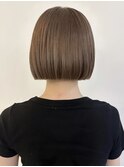 ☆ブリーチなしダブルカラー くすみベージュ ボブ