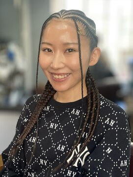髪遊戯倶楽部 地毛コーンロウ/ポイントブレイズ