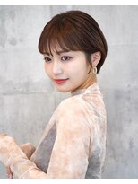 アイスバーグ(eyesburg)&nbsp;髪質改善カラー艶髪ボブベージュカラーことりベージュ丸みボブ