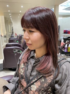 アビーヘアー 住吉店(abie hair) 暖色系ツヤ感インナーカラー