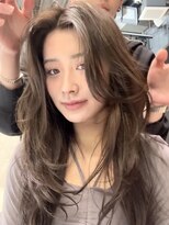 シティ(CITY)&nbsp;ザクザクレイヤーカット ロングレイヤー ストレート オリーブ