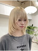 ◎ブロンドハイトーンカラーデザインカラーアンブレラカラー金髪