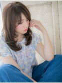 mod's天神/斜めバング韓国風巻き小顔前下がりレイヤーロングa