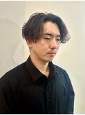 センターパート/スパイラルパーマ◎波巻きツイストスパイラル
