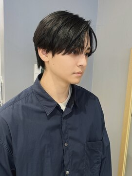 トリッカ 銀座(tricca) センターパート/縮毛矯正/ストレート/ブルーブラック